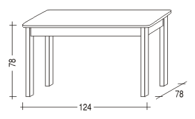 Jídelní stůl bílo-hnědý 124*78cm