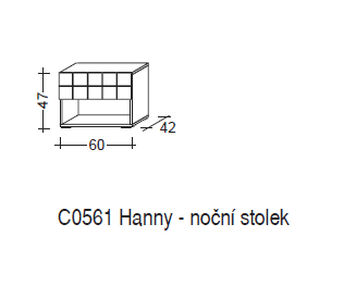 HANNY noční stolek